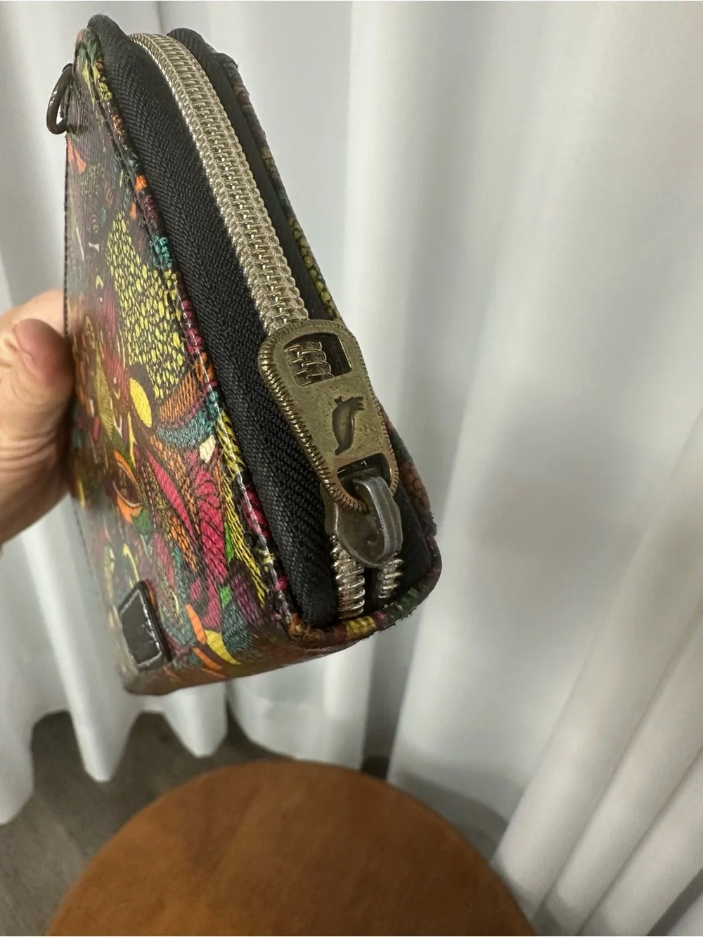 Sakroots Multicolor rainbow spirit desert smart phone Wallet with Black Snap